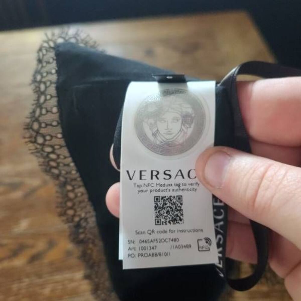 NWT VERSACE SILK FOULARD ROYAL REBELLION BRALETTE TOP Sz 40 - Picture 5 of 8